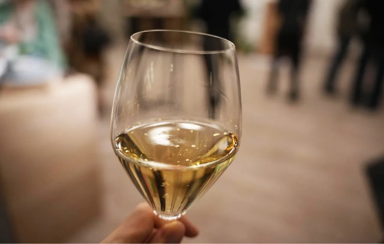 金箔入りシャンパンで乾杯