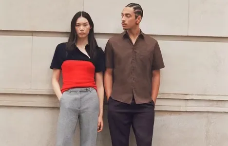 ファッションアイテムを着こなす男女のモデル